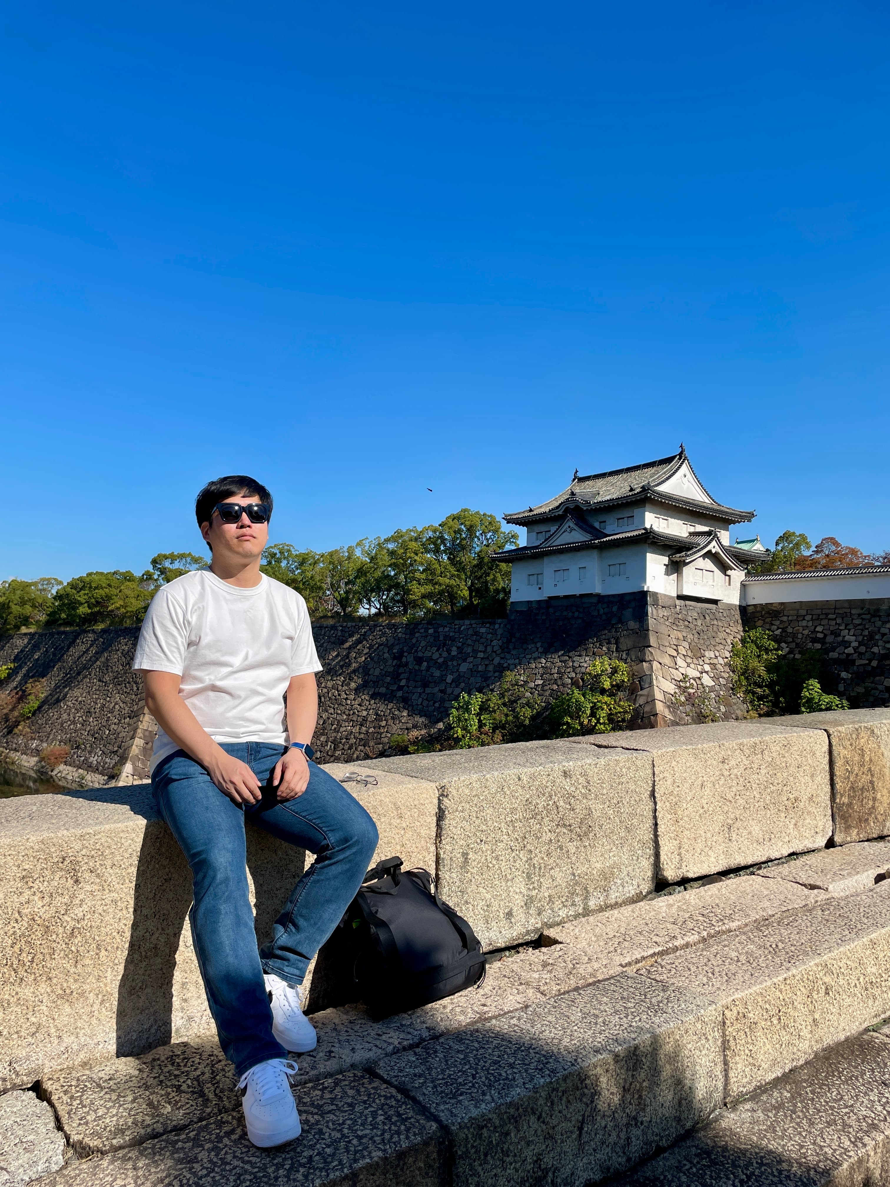 Me at Osaka Castle in Osaka, Japan